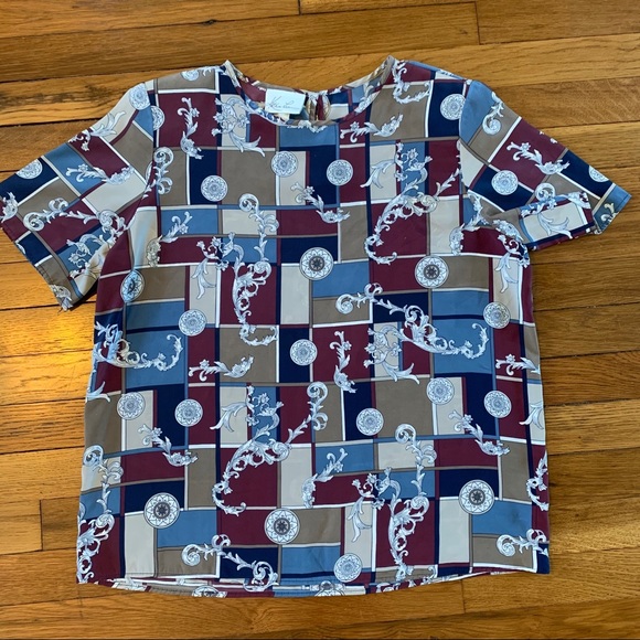 Kathie Lee patterned shirt size 12 - Picture 1 of 3
